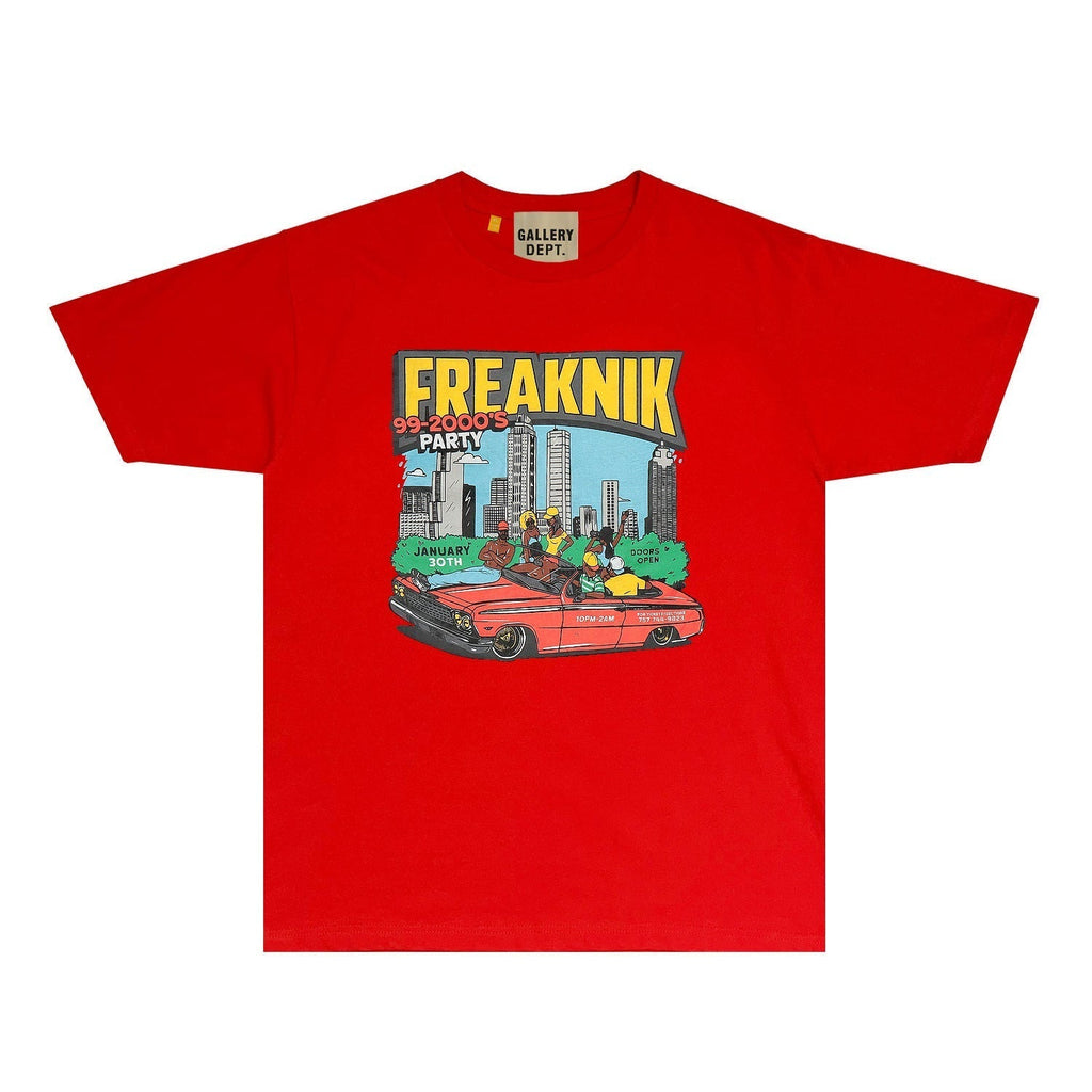 Gallery Dept T Shirt Retro Printed Loose Short-Sleeved Shirt