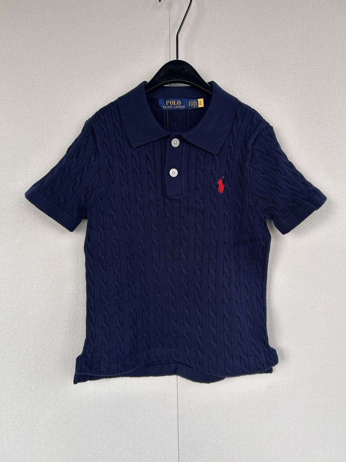 Ralph Lauren Women's Cable-Knit Short-Sleeve Polo Shirt